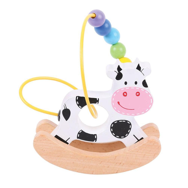 Wooden store rocking cow