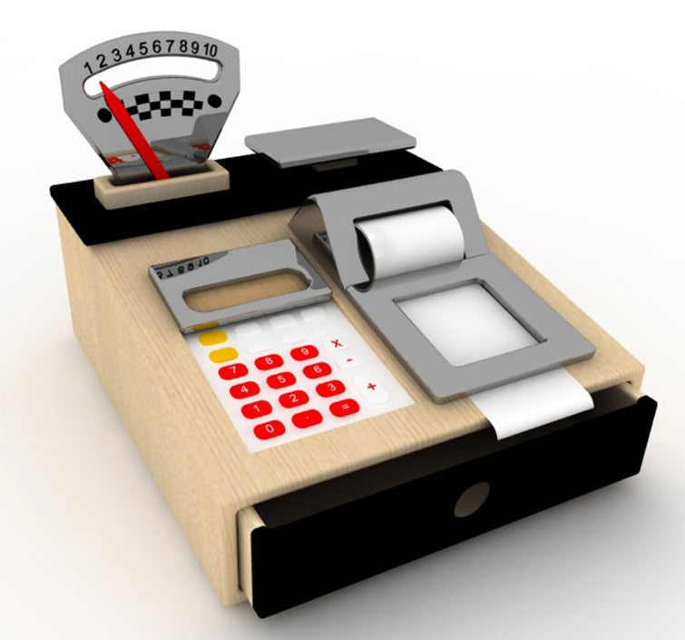 Battery operated cash sale register